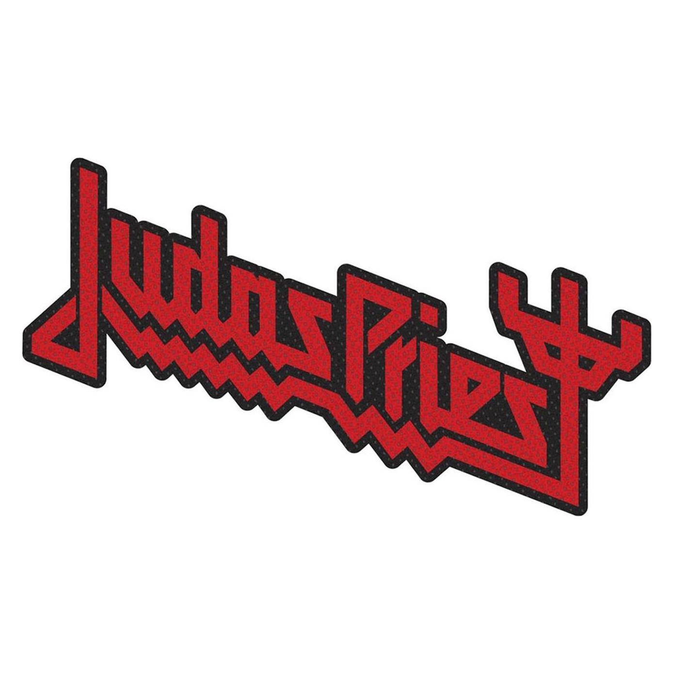 Judas Priest Woven Patch Logo Cut Out Official Red One Size (1 Stk., 4 x 9.50 cm) (44073009)