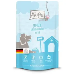 MjAMjAM – Mahlzeit für Welpen, mit saftigem Hühnchen und Ei MjAMjAM Hund 12x125g Junior Hühnchen