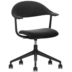 Vitra Bürodrehstuhl Mynt Rücken- und Sitzpolster Plano nero schwarz, Designer Erwan Bouroullec, 63.5x81.5-93.5x53 cm