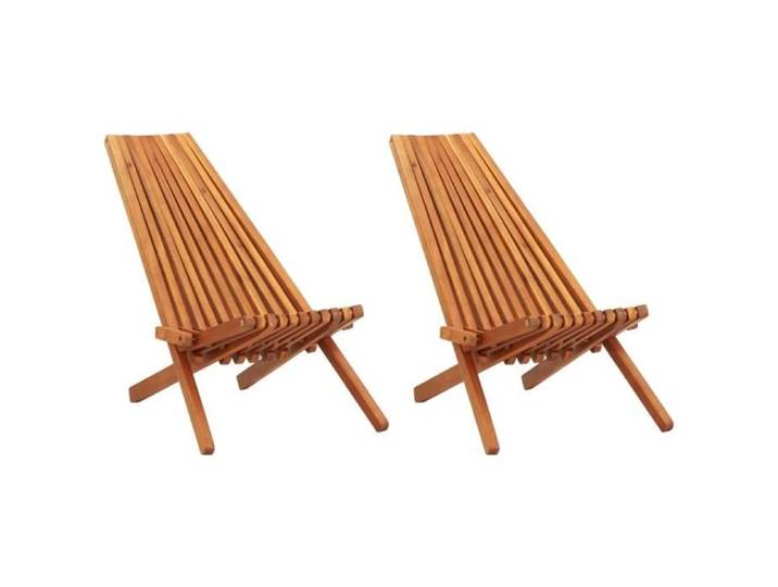 Chaises pliables d'extérieur 2 pcs Bois d'acacia solide