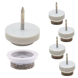 WAGNER QuickClick® Nagelgleiter Wollfilz ULTRASOFT SLIM 80 tlg. - 80x Basis & 80x Gleiter Ø 20 mm, DE Ware - 15419180