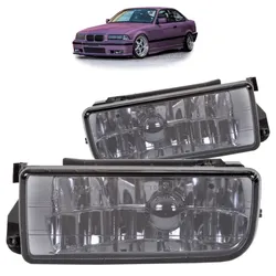 Set Nebelscheinwerfer Schwarz Smoke Rauchglas passt für alle Typen passend für BMW E36 91-99