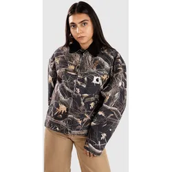Carhartt WIP Og Detroit Jacke camo fthr tr / blk / blk / hvy Gr. S