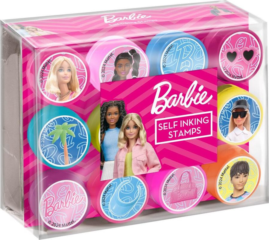Barbie Malibu Creatieve Stempelset voor kinderen, 12-delig
