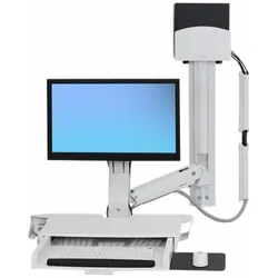 ERGOTRON StyleView Sit-Stand Combo Ablageflaechen-System weiss fuer LCD bis 61cm 24 Zoll Tastatur max 14,5 kg