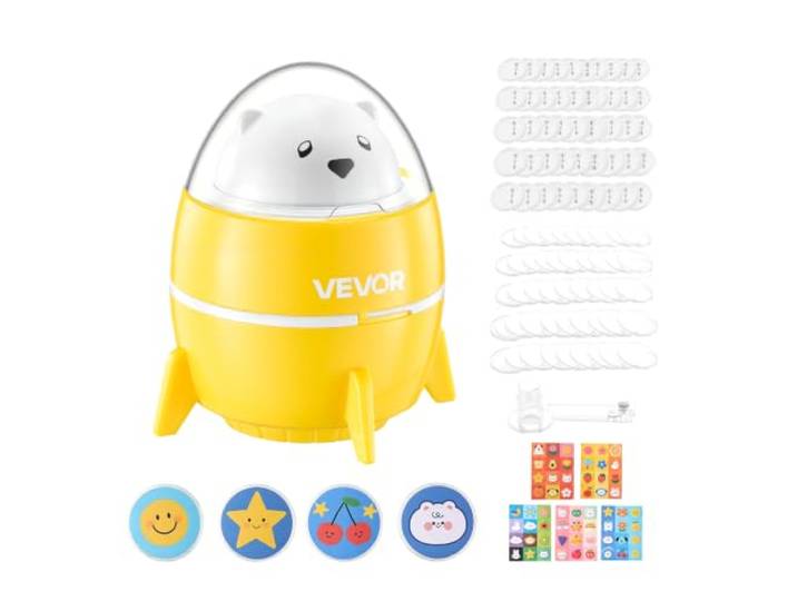 VEVOR Machine à Badge 58 mm 50 Pcs de Boutons Presse à Badges en Plastique Papier à Motifs Préimprimés\, Découpe-cercle\, Boîtier Compact\, pour DIY Personnalisation Bricolage Maison Événement Scolaire
