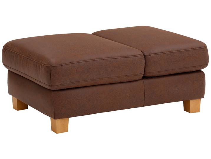 Polsterhocker HOME AFFAIRE Dundee , braun (schokobraun), B:75cm H:46cm T:109cm, Luxus-Microfaser Lederoptik (100% Polyester), Hocker, Polsterhocker, mit Klappfunktion - wie ein Sessel nutzbar