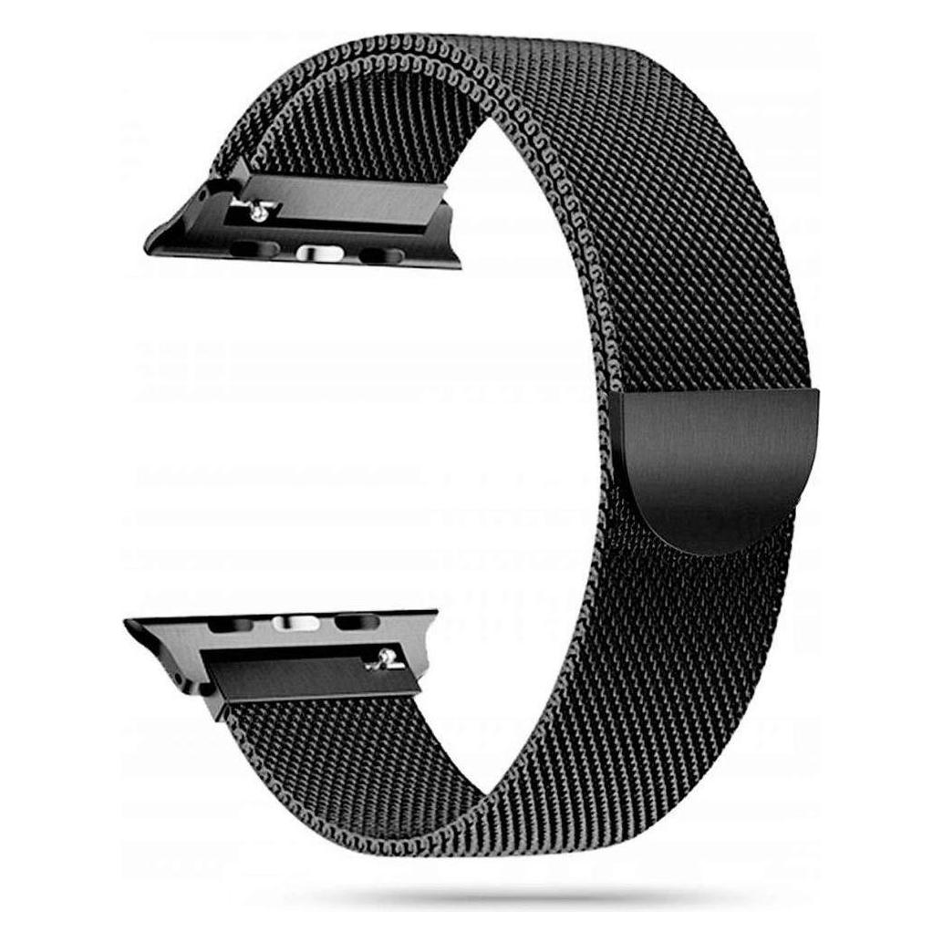 Tech Apple 1/2/3 Smartwatch-Armband, Schwarz, 38 mm (22 mm, Edelstahl, Milanese, Stahl, Stainless Steel) (NRD188142)