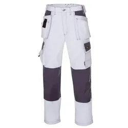 Handwerker Bundhose "PANAMA" Canvas - 44 - weiß/grau