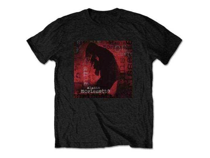 Alanis Morissette T Shirt Ironic Silhouette Logo nieuw Officieel Unisex Zwart XXL