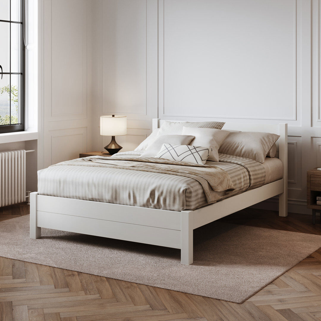 Mercury Edgecumbe Solid Wood Bed White Emperor (7')