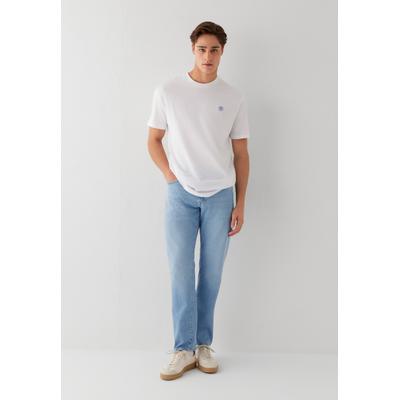 Straight-Jeans MAVI "MARCUS", Herren, Gr. 30, Länge 32, blau (lt sky str), 99% Baumwolle, 1% Elastan, slim fit normal, Jeans Straight-Jeans, Slim Straight Jeans