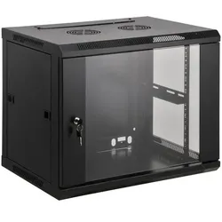 Intellinet 19" Wandverteiler (6 HE, 19 Zoll Rack), Serverschrank, Schwarz