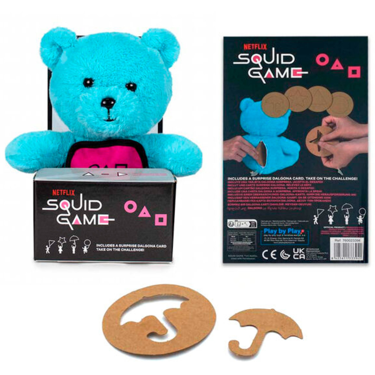 Play by Play Squid Game editie Pluche Teddybeer, 25 cm