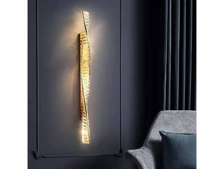 Luxe cristal or métal applique moderne créatif irrégulière mur LED lumière Villa hôtel couloir chevet décor luminaire