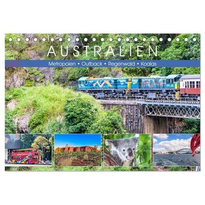 Australien - Metropolen • Outback • Regenwald • Koalas (Tischkalender 2027 DIN A5 quer), CALVENDO Monatskalender