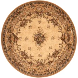 TEPGO Wollteppich Versailles sandbeige 200x200 cm rund