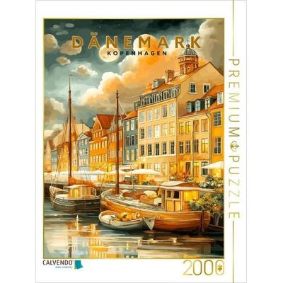 CALVENDO Puzzle Nyhavn in Kopenhagen | 2000 Teile Lege-Größe 90x67cm Foto-Puzzle für glückliche Stunden