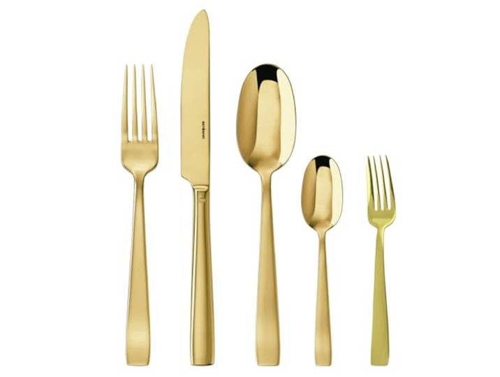 Rosenthal Sambonet - Flat PVD - Besteckset, Beteck, Essbesteck - Farbe: Gold - 30-teilig - Spülmaschinenfest