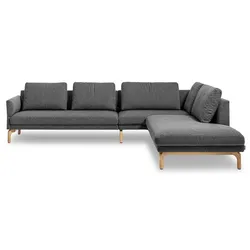 Segmüller Werkstätten Ecksofa Silenzio04 Stoff Grau