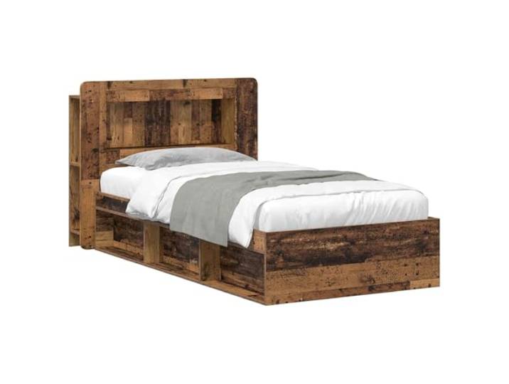 PUGYNBK Bettgestell mit Aufbewahrung aus Holz Robust, Schubladen unten, feste Leisten, einfache Montage, modernes Design