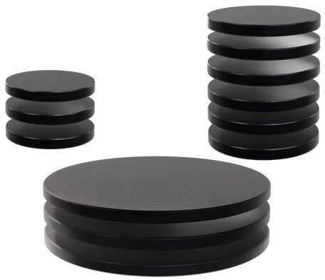 Wiz Kids LLC WizKids Deep Cuts Black Miniature Bases for Tabletop Gaming, Various Diameters, Black