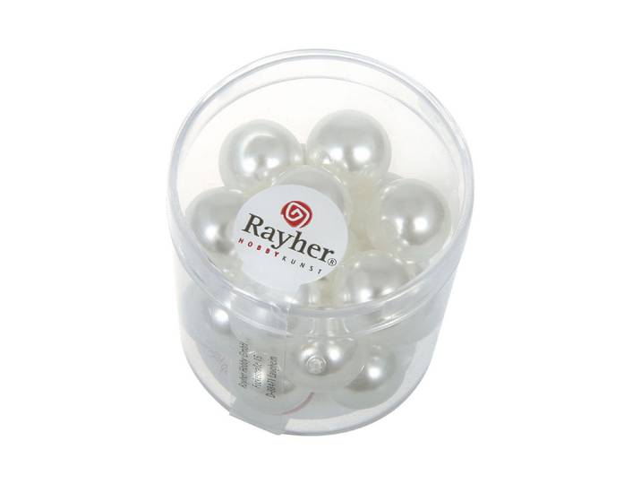Rayher Renaissance Glaswachsperlen 12 mm 21 Stück