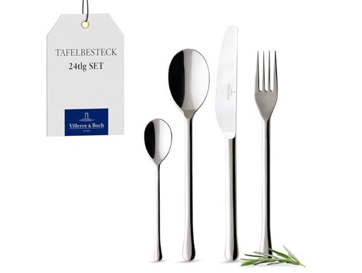 Villeroy & Boch Udine Tafelbesteck für bis zu 6 Personen, 24-teilig, Edelstahl, ., 24tlg.