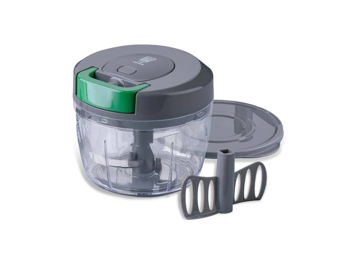 Zerkleinerer Multi-Zerkleinerer, 5-teilig – für Gemüse, Obst & Kräuter , grau (grau, grün), H:13cm, CHEFKOCH TRIFFT FACKELMANN, Zerkleinerer, Zerkleinerer, inklusive Mix-Einsatz zum Verrühren und Aufschlagen von Flüssigkeiten