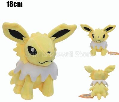 Lush Living Finds Pokemon Plush Toy, Mimikyu Eevee Umbreon Flareon Jolteon Vaporeon Glaceon Sylveon Espeon Evolution Stuffed Peluche Doll u Sitting Jolteon