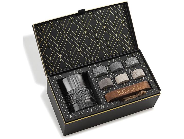 Reserve Whiskeyglas mit Kühlsteinen Geschenkset
