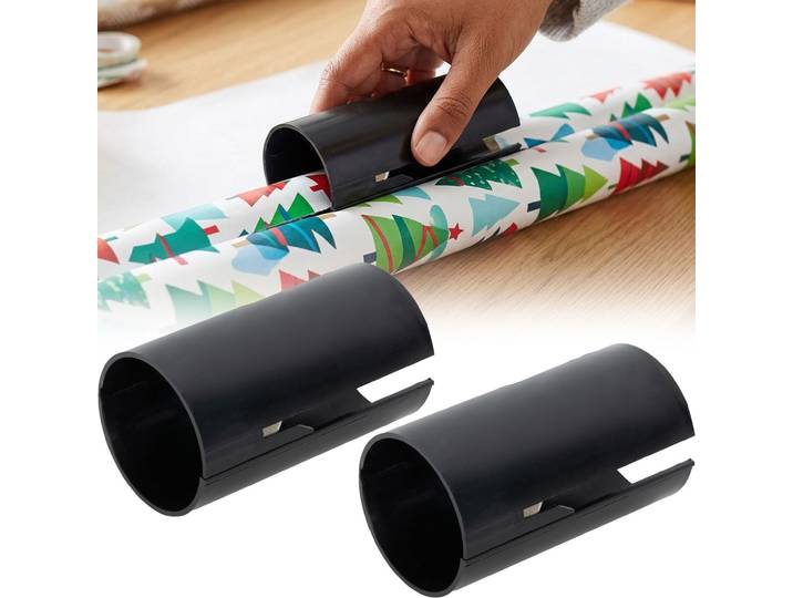 2er-Set Geschenkpapier-Schneider, schwarz