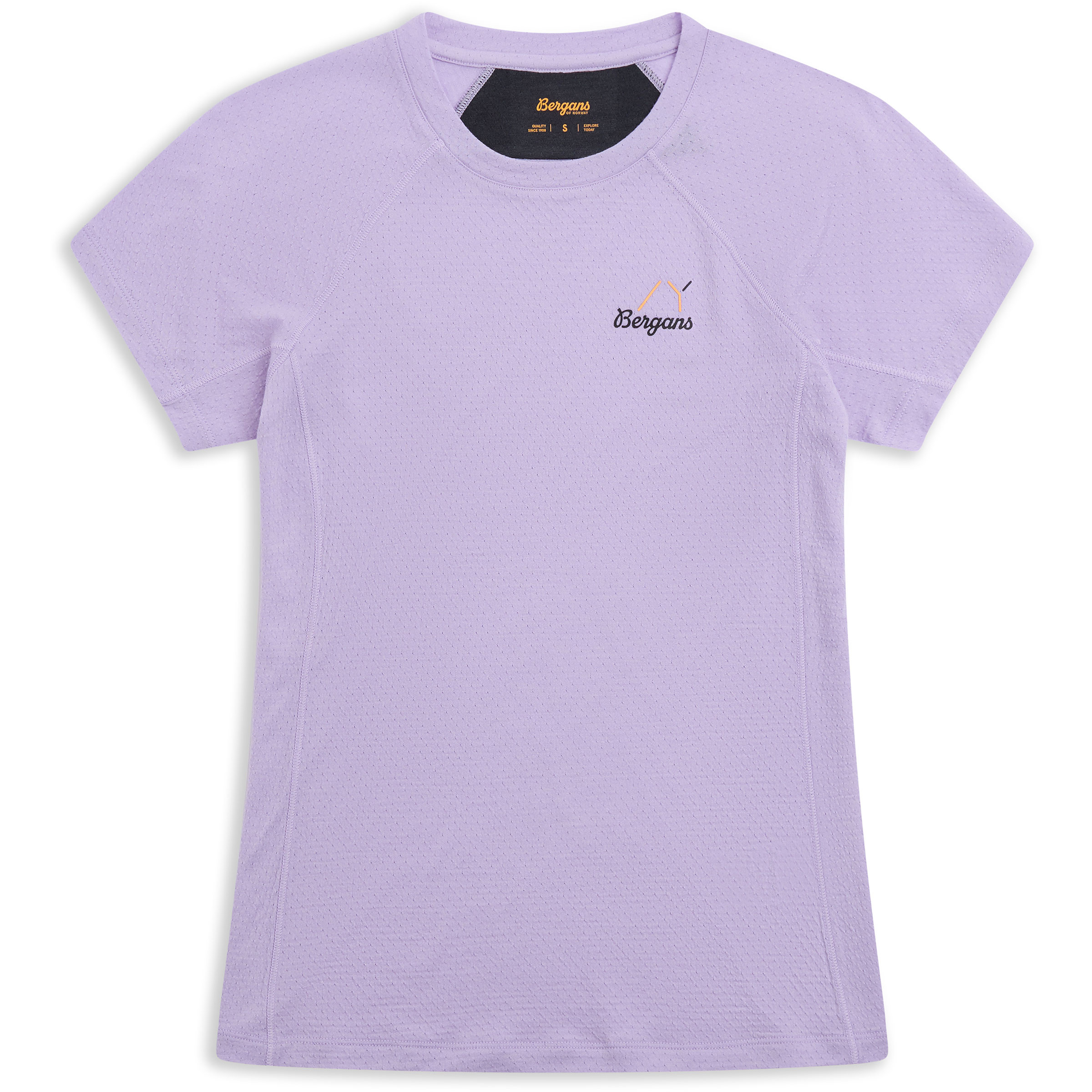 Bergans Y LightLine Merino Damen T-Shirts lila Größe S Trekking Hautfreundlich Merinowolle
