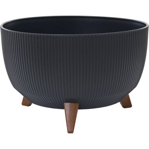 Siena Garden OSLO STRIPE LA960-82Pflanzgefäß Polypropylen Anthrazit