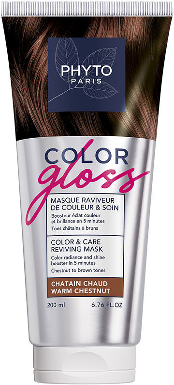 Phyto Color Gloss mascarilla revitalizante del color y de cuidado #Castaño Cálido