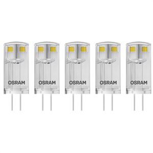 OSRAM LED-Lampe Base Pin, G4, 0,9W ersetzt 10W, warmweiß, 5 Stück