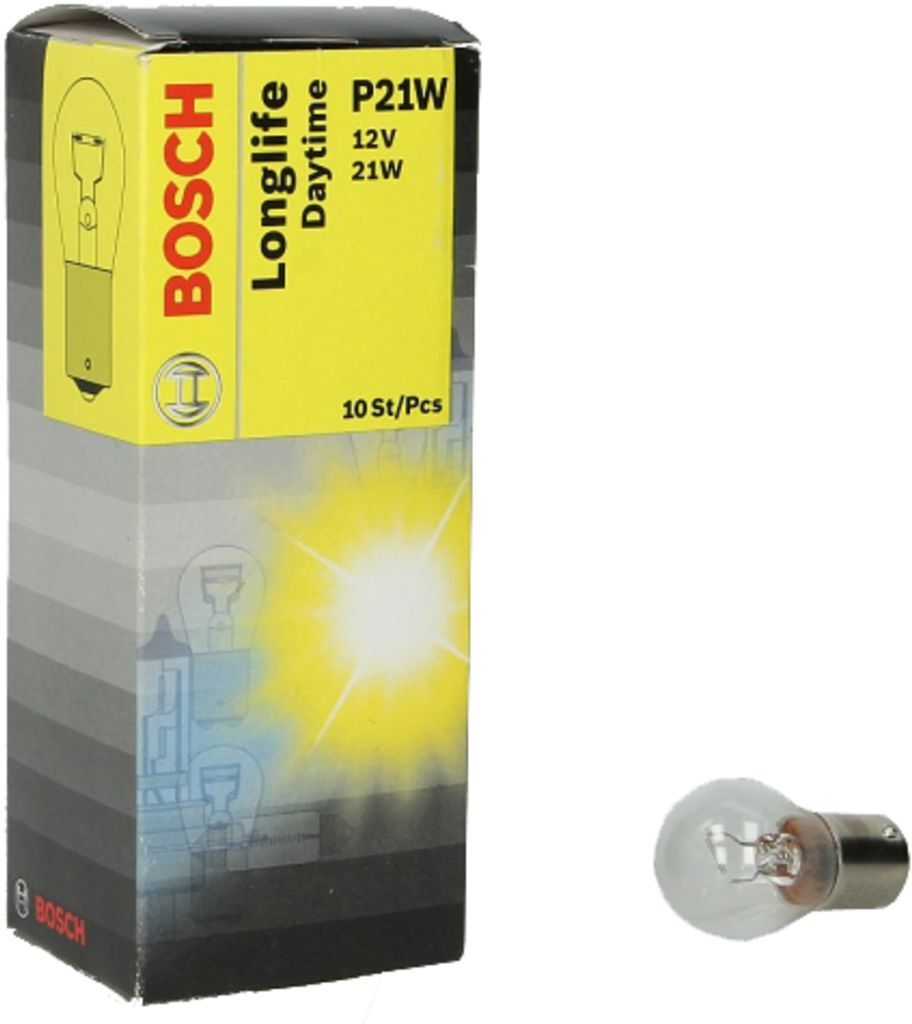 Glühlampe Sekundär BOSCH P21W Longlife Daytime 12V, 21W, 10 Stück