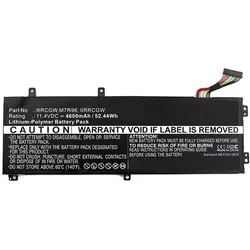 CoreParts Laptop-Batterie Lithium-Polymer 4600 mAh 52.4 Wh (4600 mAh), Notebook Akku, Schwarz