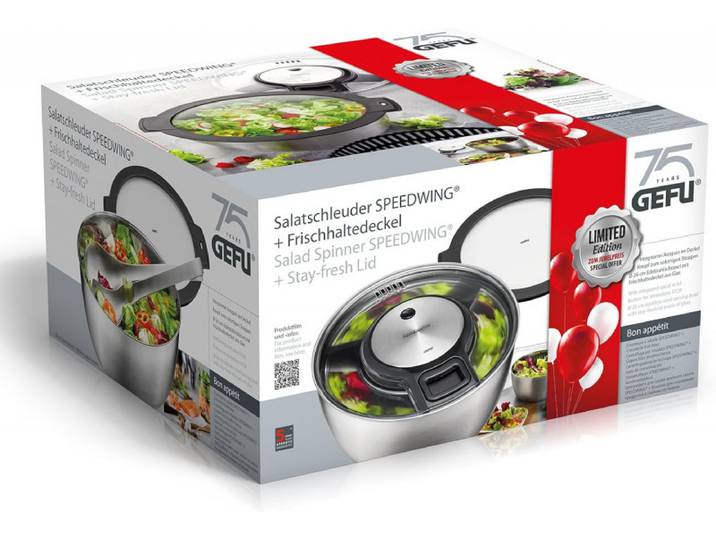 Gefu - Centrifugeuse À Laitue 5 Ltr\, Transparente Speedwing G-28150