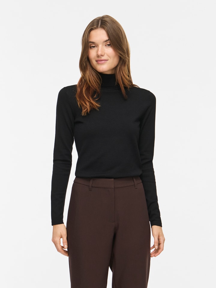 Vila Rollkragenpullover in Schwarz - XS
