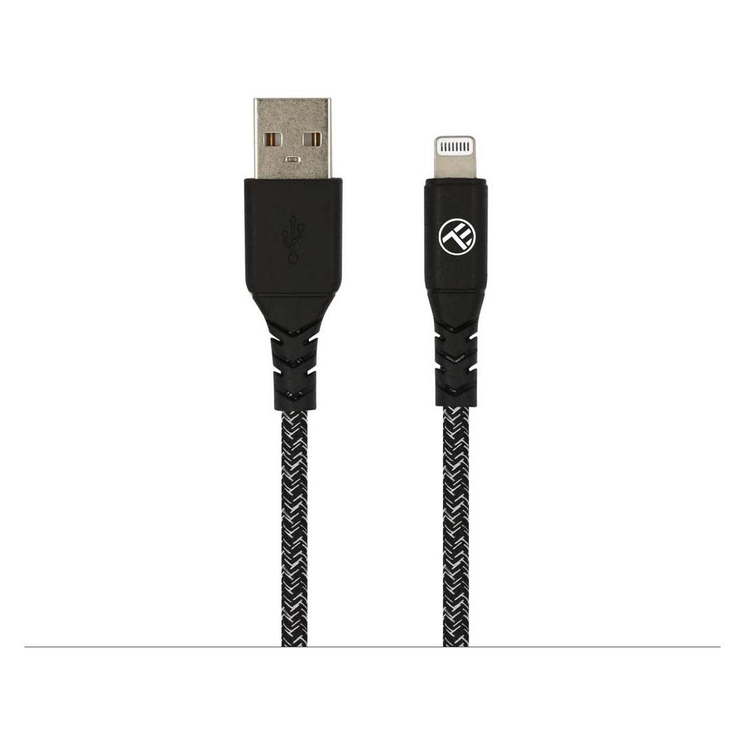 Tellur Green Data cable USB to Lightning 2.4A 1m nylon black (1 m, USB 2.0) (TLL155481)