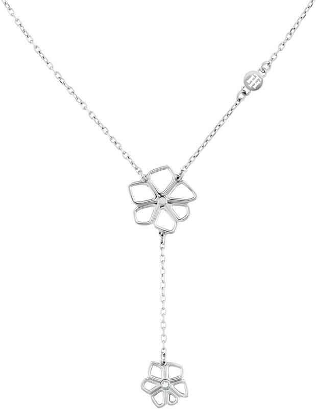 Tommy Hilfiger Blumenkette Casual für Damen aus Edelstahl silber