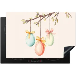 HERDABDECKPLATTE Osterkuchen - Schleife - Eier Induktionsmatte 77x51 cm