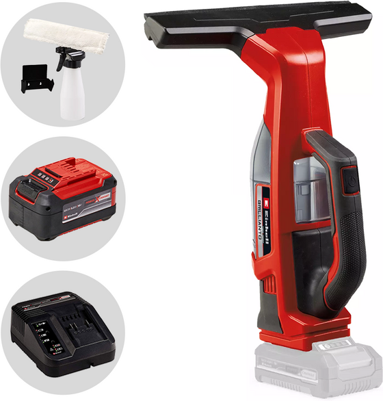 Einhell BRILLIANTO - Lavavetri a batteria - aspiragocce portatile - 18V/5.2Ah