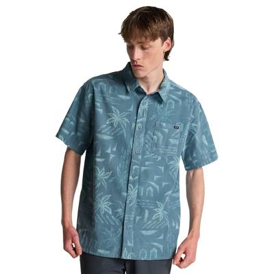 Kurzarmhemd BILLABONG "Solana Cord", Herren, Gr. XL, blau, Obermaterial: 100% Baumwolle., Hemden