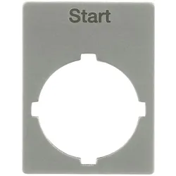 ABB Rectangularlegendplate29,6x39mmalum SK615550-44 Textschild “Start“, für Schalter mit 1 Schaltstellung Größe 29,6x39 mm aus Aluminum