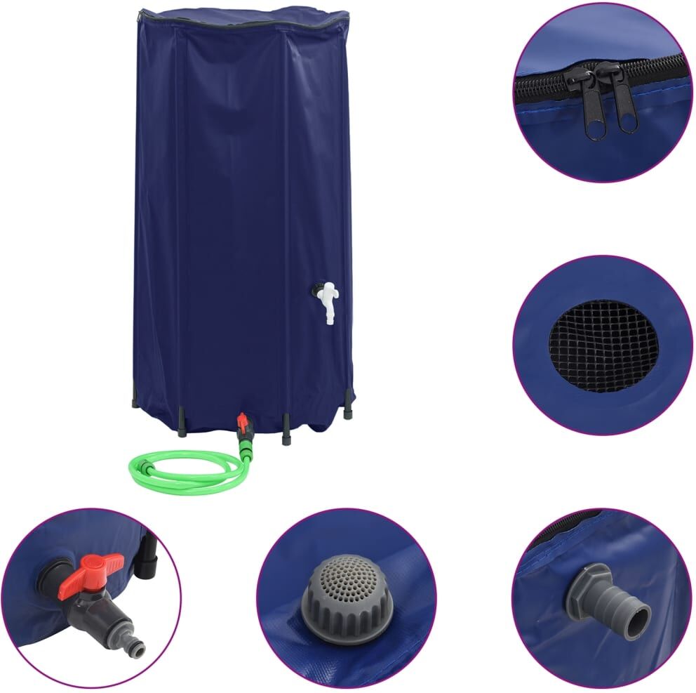 vidaXL Réservoir d'eau avec robinet pliable 100 L PVC