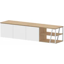 TemaHome »Albi« Lowboard Weiß mit Eiche