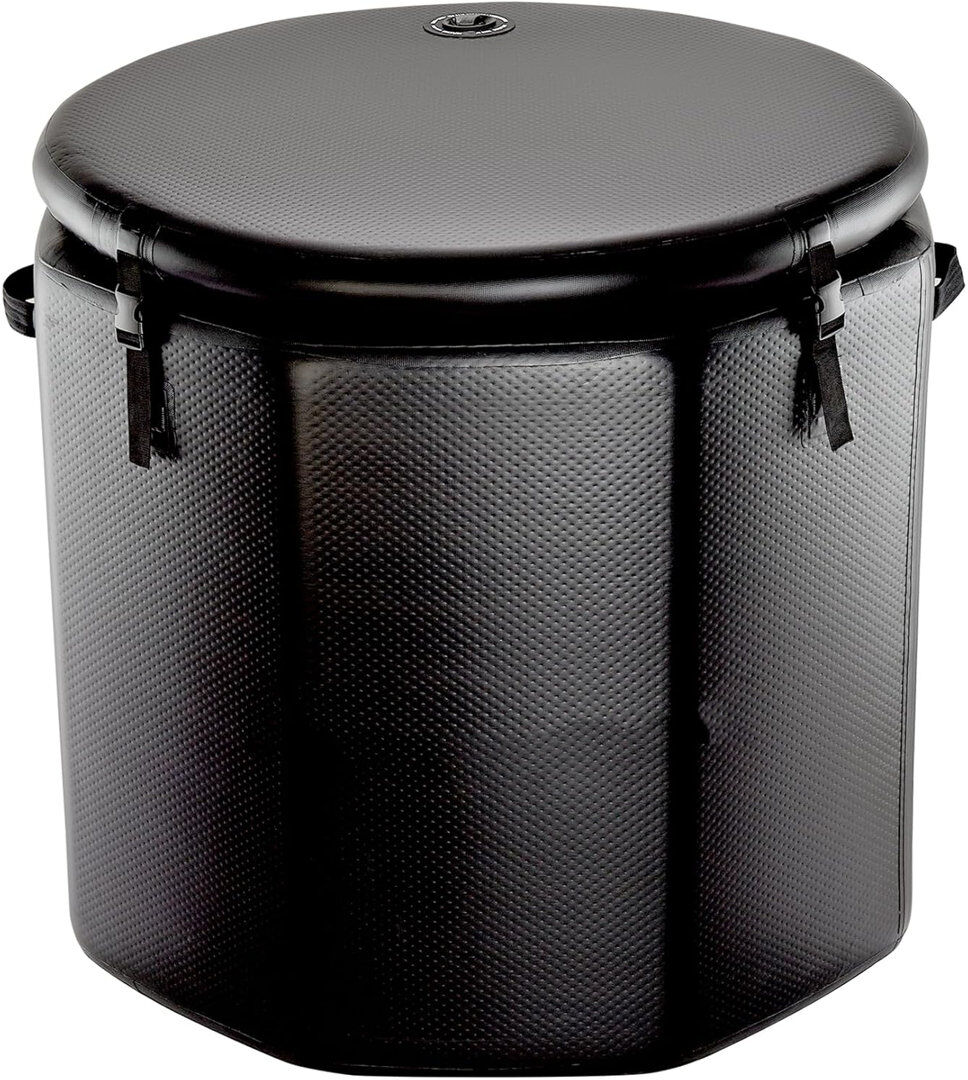 idealhouse Inflatable Ice Bath Tub for Athletes, 455L Cold Plunge Pod with Insulated Lid, Water Chiller Compatible, Portable Recovery Tub for Bathroom or Outdoor