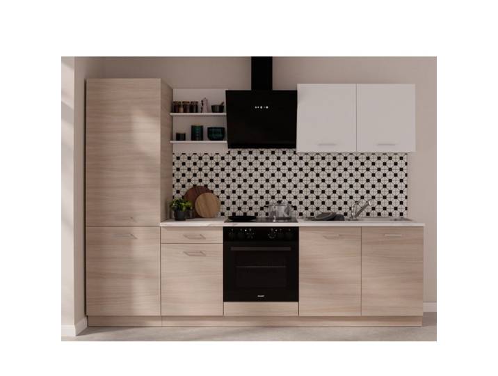 Cuisine complète blanc et bois 270cm TIA